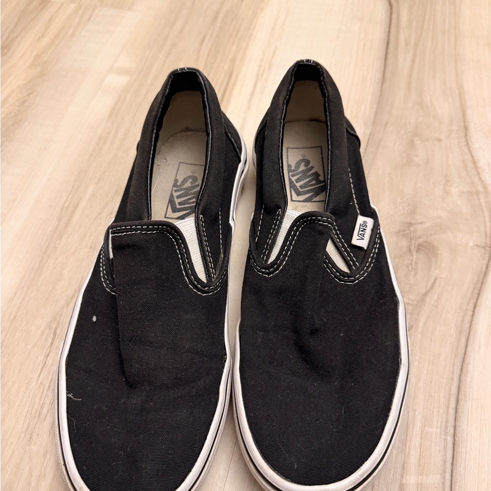 Vans Black Canvas Slip-On Sneakers